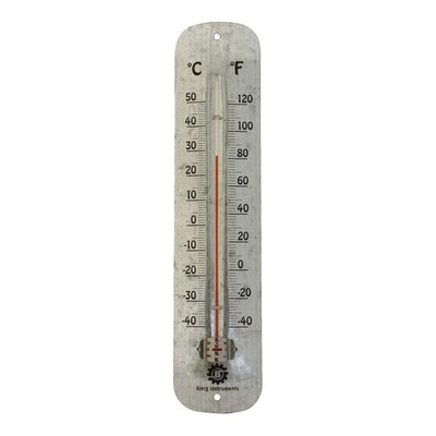 Galvanized Steel Large Outdoor Thermometer 11.65 Inch Wall Thermometer