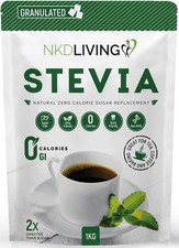 NKD Living Stevia Sweetener Granules 1kg – Natural Zero Calorie Sugar