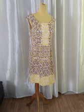 Adrianna Papell Sheath Dress Yellow Multicolor Dress Size 10 Sleeveless