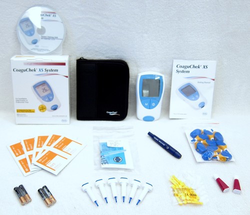 Roche CoaguChek XS Coagulation Meter with Case (No Test Strips)