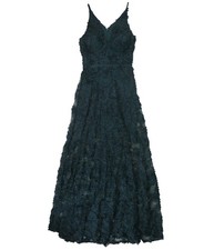 XSCAPE Womens Floral Lace Gown Dress, green, 6