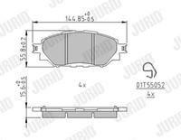 Jurid 573788J Bremsbelagsatz, Scheibenbremse For Toyota