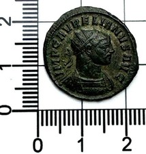 X538: Aurelian Roman Antoninianus, AD 270-275.  Found Lincolnshire
