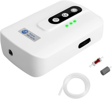 Lithium Battery Powered Portable Aquarium Air Pump for Fish Tank, USB Rechargeab