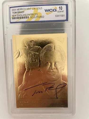 Tom Brady 2005 Signed Merrick Mint 23K Gold Card