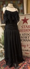 Cocktail Dress Black Party Evening Vintage 1960’s by Papillon Long Immaculate
