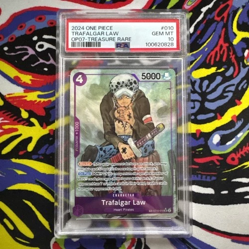 PSA 10 TRAFALGAR LAW TREASURE RARE (ST10-010)(TR)(OP07) One Piece Card