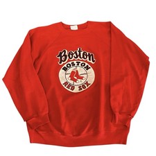 Vintage Boston Red Six Crewneck Sweatshirt 90s Soft Thin MLB Baseball