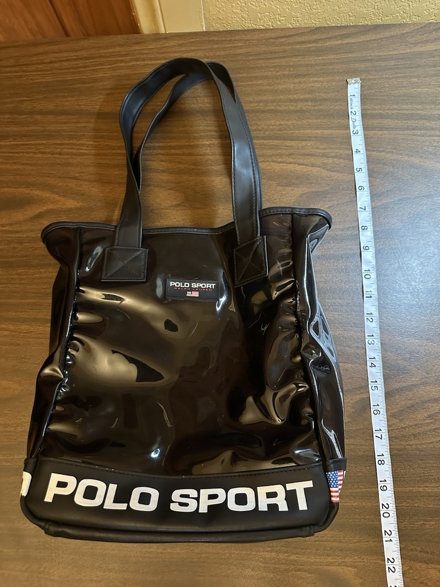 RARE Vintage 90s Polo Sport Ralph Lauren Clear Transparent Black