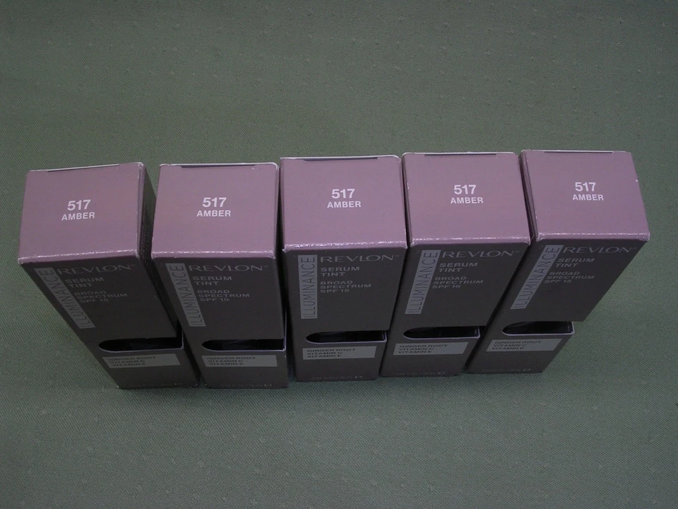 5 Tubes Revlon Illuminance Serum Tint, #517 Amber, New in factory sealed box - Image 2 of 2