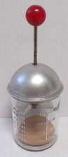 VINATGE WORKING '60's NUT CHOPPER DISPENSER'S INC. GLASS JAR MANUAL KITCHEN TOOL