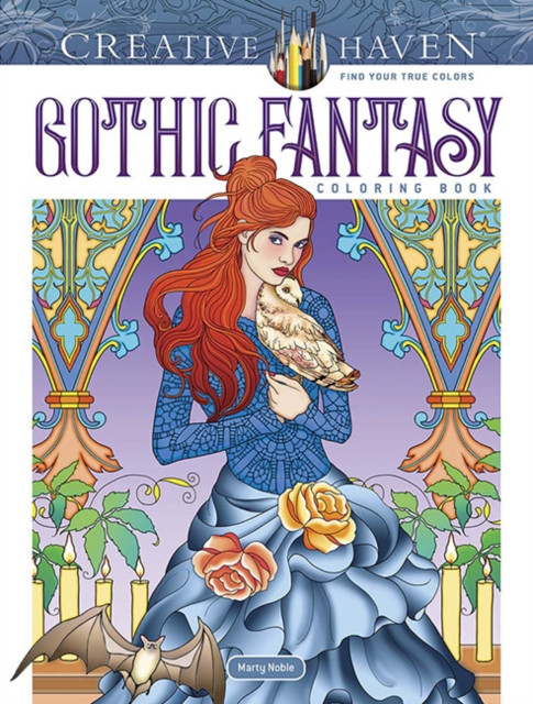 Creative Haven Gothic Fantasy Coloring Book by Marty Noble (Paperback Book)