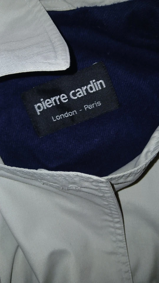 Pierre Cardin Cream Long Raincoat Overcoat Waterproof VGC Size 40 (XL) Very Warm - Image 4 of 4