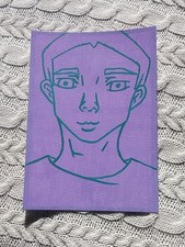 Acrylic Painting 5x7 Inch Original Art Minimalist Portrait Person Title Zon