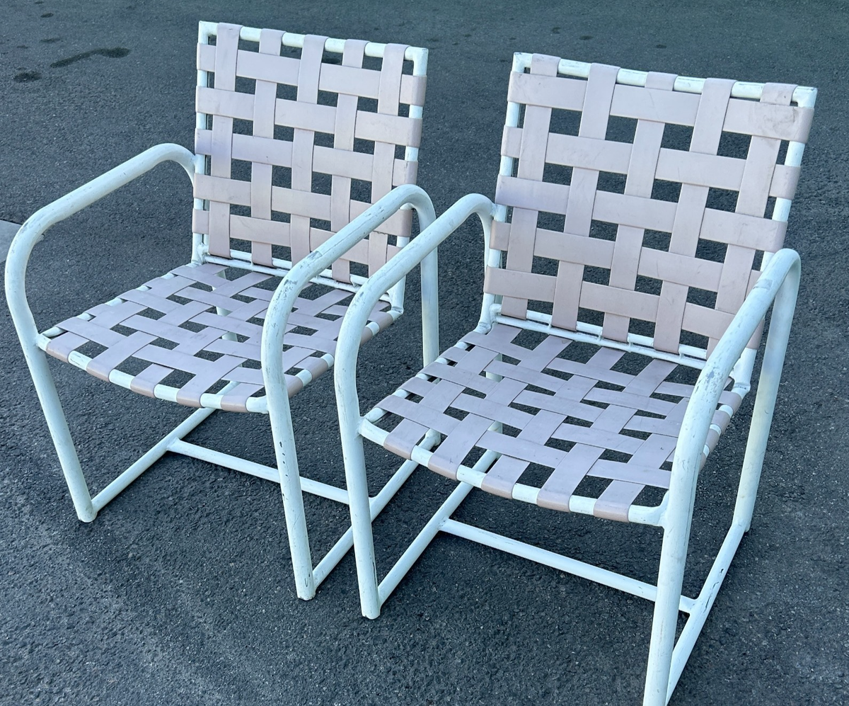 Vintage Jordan Brown Chair Patio Set Bradley VII Mid Century SAN