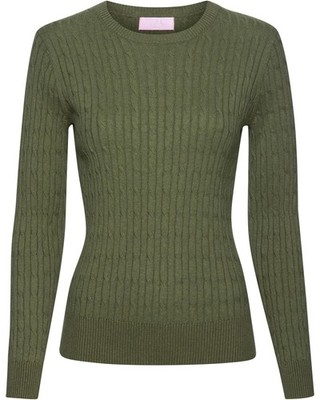 Brigitte von Schönfels Rundhals-Pullover Langarm Pullover|Strickpullover Damen N