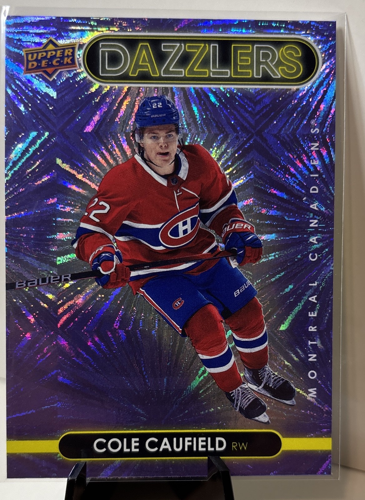 2021-22 Upper Deck Series 1 - Dazzlers Cole Caufield #DZ-25 Purple (RC)