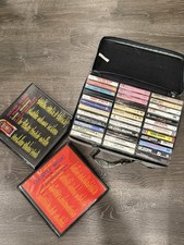 Lot of 80 Cassette Tapes  Travel Case - Country/Oldies/Greatest Hits