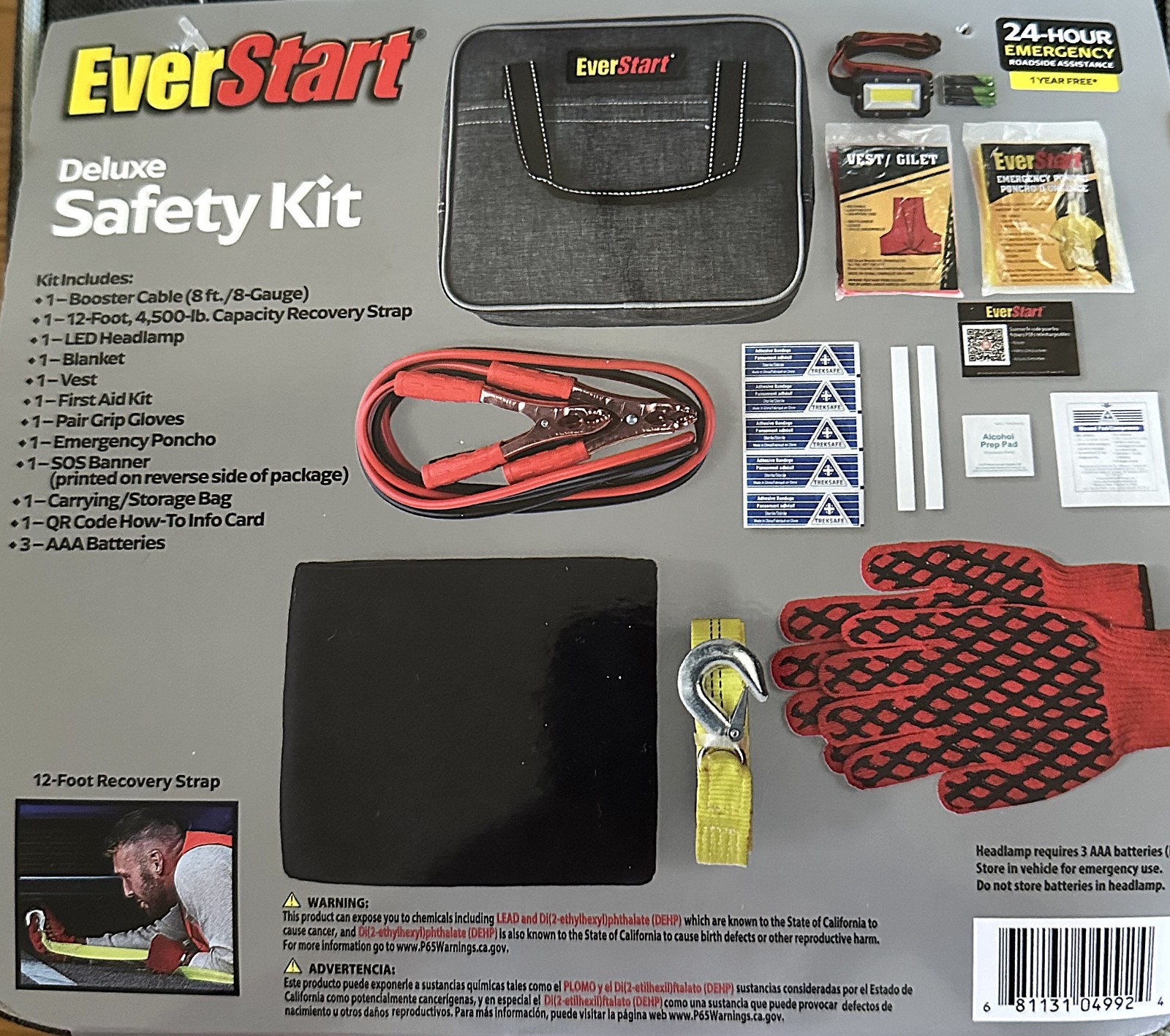 EverStart Deluxe Auto Safety Kit - New