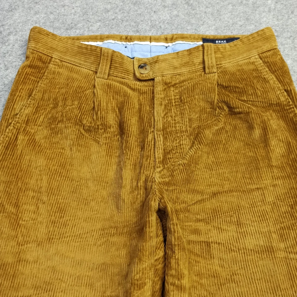 BRAX Tom Hommes Velours Pantalon D-48 33/32 Kaki Marron Standard Droit Stretch - Photo 3/4