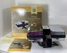 VILLAWARE PREGO PIZZELLE BAKER 3600-NS ORIGINAL BOX INSTRUCTIONS TESTED
