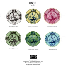 Richard Ginori - Oriente Italiano - Set 6 dinner plates Ø CMS 26,5 / Inch 10.23