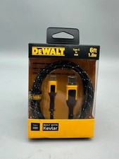 DeWalt Type C to USB Reinforced Braided Cable 6 ft Made w/ Kevlar DXMA1311348 D2