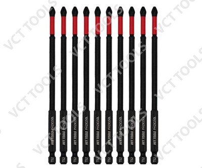10 Pack Phillips PH2 Magnetic Anti Slip Screwdriver Bits   6  S2 Steel Set
