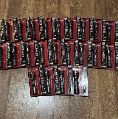 #ad Husky 1800 Lumens Dual Power LED Rechargeable Lithium Ion Lot Of 22 $268.99