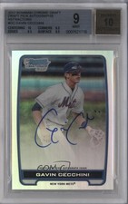 2012 Bowman Draft Chrome Picks Refractor Gavin Cecchini BGS 9 MINT Auto 0t3