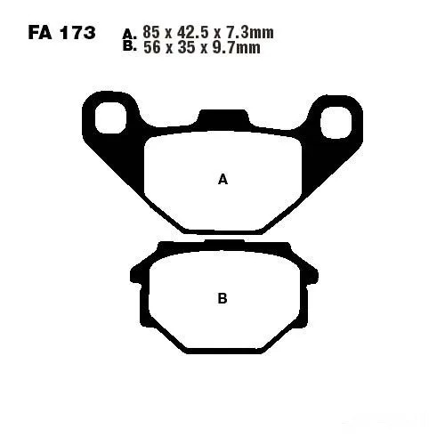 Bremsbelag BremsbeläGe EBC FA173 Hinten FüR Aprilia Tuareg 600 Wind 1987-1988-image