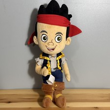 Disney Store Jake y los Piratas del País de Nunca Jamás 14" Peluche Jake Muñeca Sin Espada