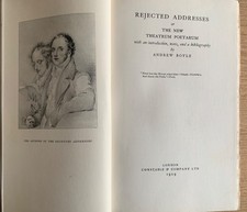 Rejected Addresses or The New Theatrum Poetarum, Boyle. 1928 1st. Constable