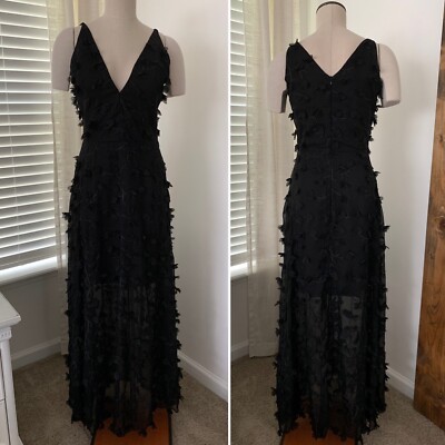 mother of the bride floor length dresses Dreamylily A-line V-Neck Floor-Length Lace Chiffon Sweetheart Drawstring Waist Blue Color:Black/Nude out out
