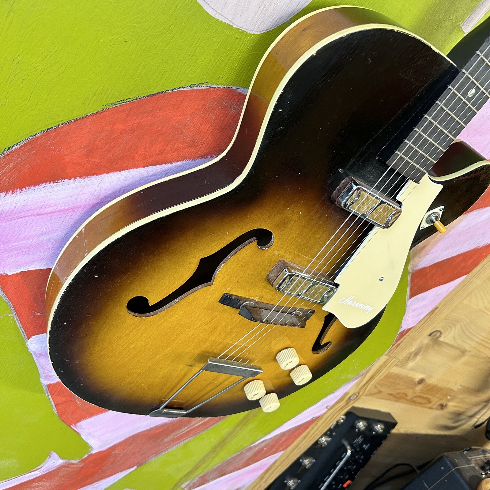 Vintage 1962 Harmony Rocket H54 Semi Hollow Electric Guitar - Picture 3 of 12