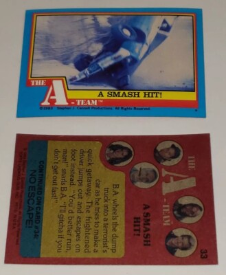 1983 Topps The A-Team A Team #33 A Smash Hit Vintage TV Show Trading Card