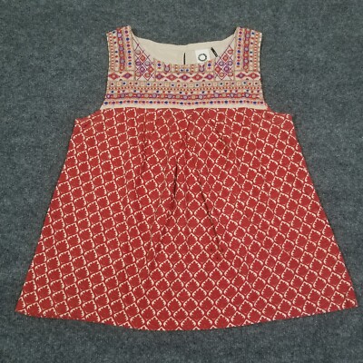 Anthropologie Akemi + Kin Mirrored Red Tank Top Women's Size S