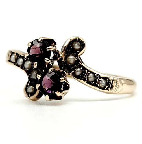 Antique Victorian 10k Rose Gold Toi Et Moi Garnet Pearl Ring Sz 6 3 4 Ebay Antique Victorian 10k Rose Gold Toi Et Moi Garnet Pearl Ring Sz 6 3 4 Ebay
