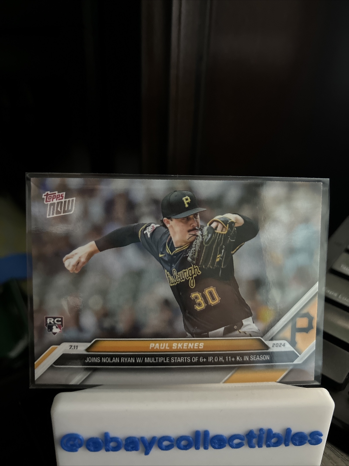 IN HAND 2024 Topps Now MLB Joins Nolan Ryan 11+ Ks #407 Paul Skenes RC Rookie