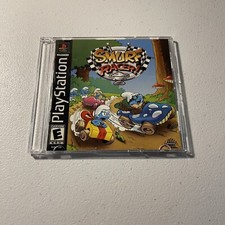 Smurf Racer (Playstation 1, 2001) Black Label! Tested! *Missing Back Manual*