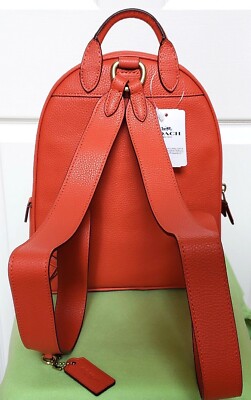 COACH CARRIE BACKPACK 23 W/SOUVENIR 7 PIN CUSTOMIZATION:NWT  display picture 3
