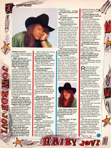 Mini Pin-Up JON BON JOVI 8" x 10" de la revista Reino Unido de 1980 era Nueva Jersey - Imagen 2 de 2