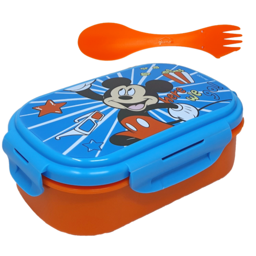 PORTAMERENDA TOPOLINO DISNEY CON POSATA 3 IN 1 PORTAPRANZO MULTISCOMPARTO BAMBIN
