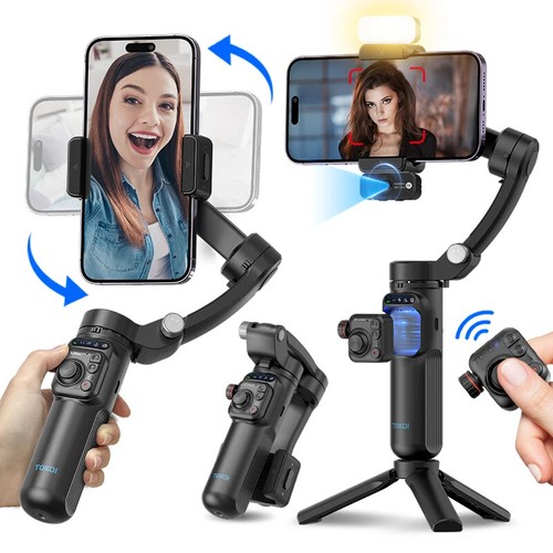 Handheld 3-axis Universal Joint Stabilizer, Anti-shake Mobile Phone Selfie Stand