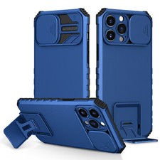 Shockproof Case Slide Camera Cover with Hidden Stand For iPhone 15 14 13 12 11 X