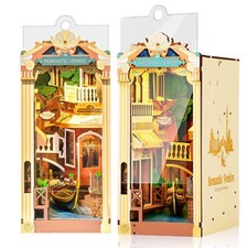 Rolife DIY Book Nook Kits for Adults 3D Wooden Puzzle-Bookshelf Insert Booknook