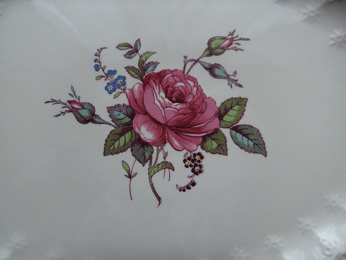 Spode Billingsley Rose large oval platter~made in England~Pristine-No Reserve! - Bild 2 von 4