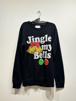 NEW American Rag Cie Mens Sweater Pullover Black holiday shirts Midium 1250TM