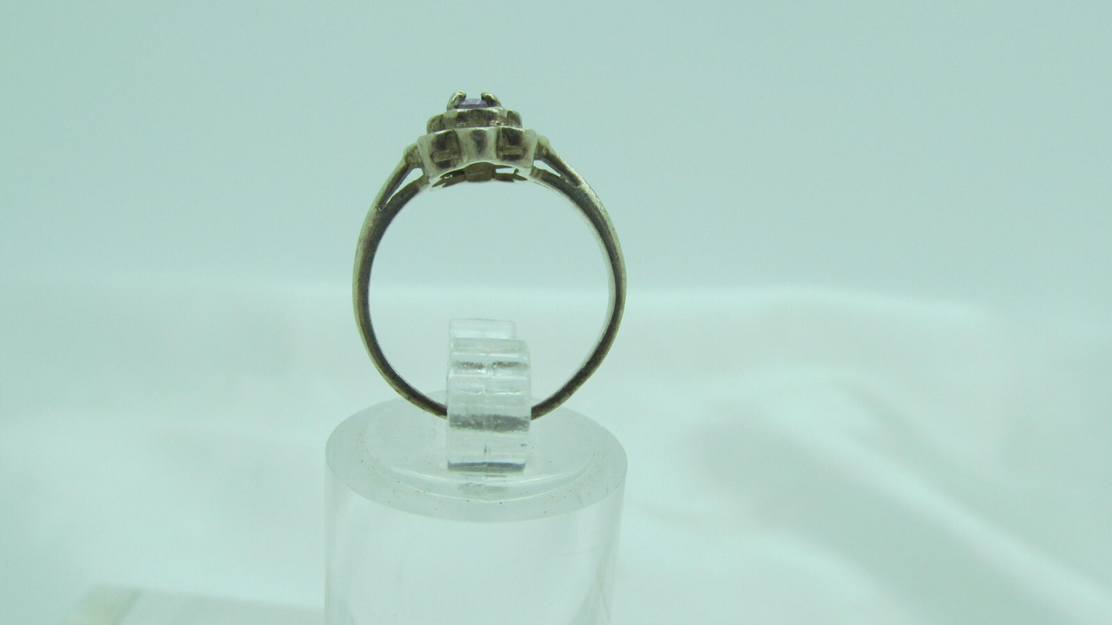 CL Sterling Silver .925 TINY oval cut AMETHYST FL… - image 5