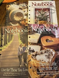 Longaberger Notebooks From 2000 -4 Nov Thru Dec, Sept Thru Dec, July Thru August